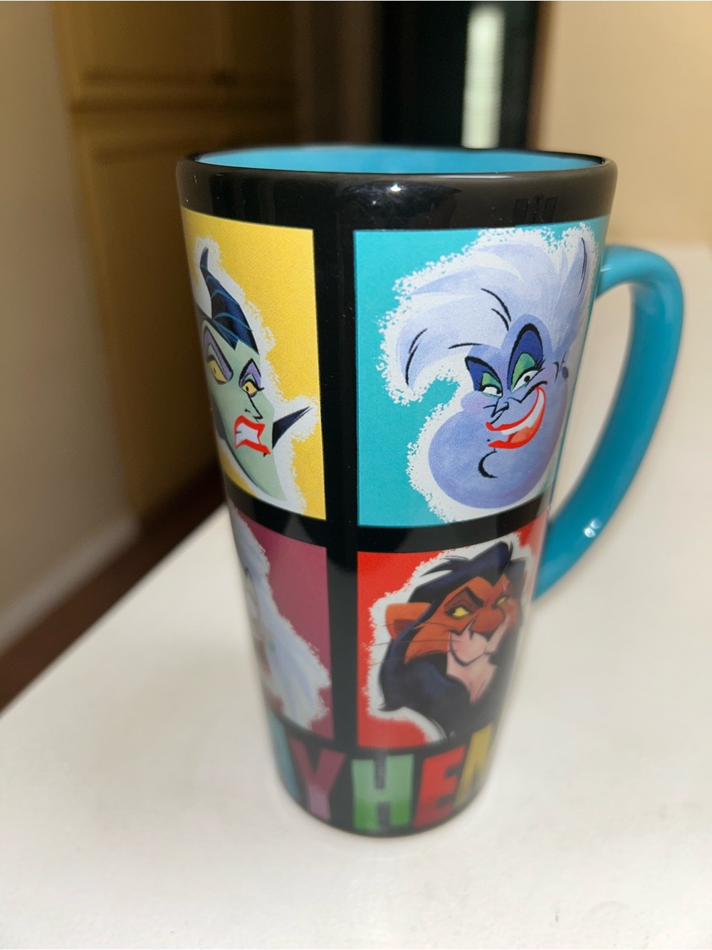 Disney Villains Ceramic Tall Mug - Turquoise Interior